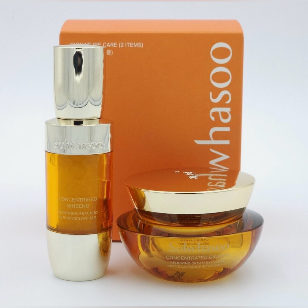 Sulwhasoo Signature Care 2pcs Kit Serum Cream Anti Aging K-Beauty